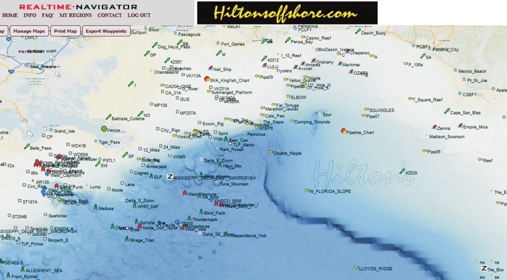 Hilton's Realtime-Navigator 3-D Bottom Chart