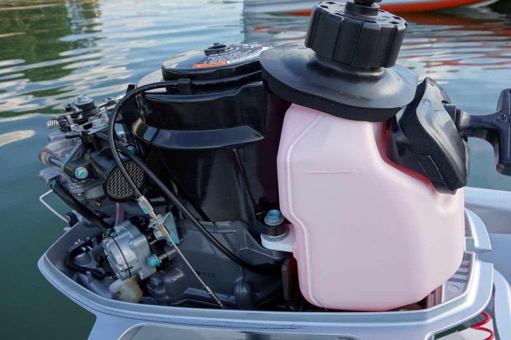 Honda BF6 Outboard Engine Under Cowl