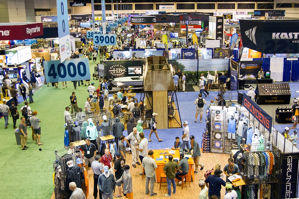 ICAST 2017 fishing tackle trade show floor