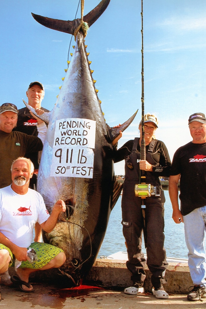 Huge bluefin tuna fish
