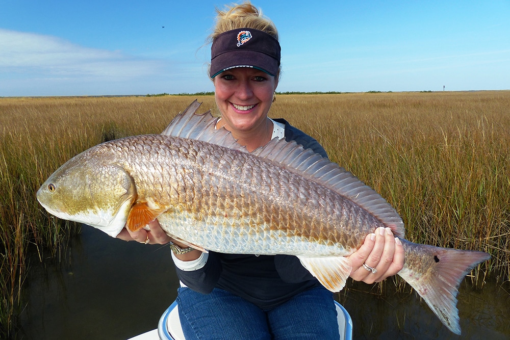 Louisiana record redfish catch