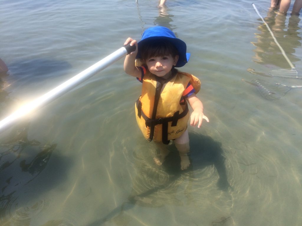 Fishing North Carolina's Outer Banks - a young clamming enthusiast