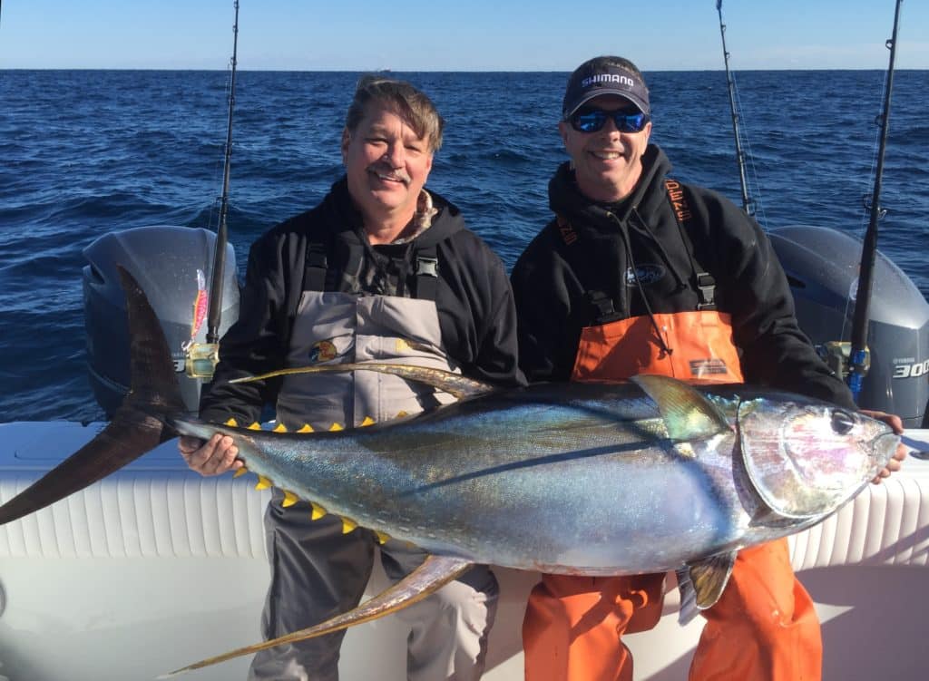 Wahoo fishing out of Venice, Louisiana - surprise catch, a yellowfin tuna