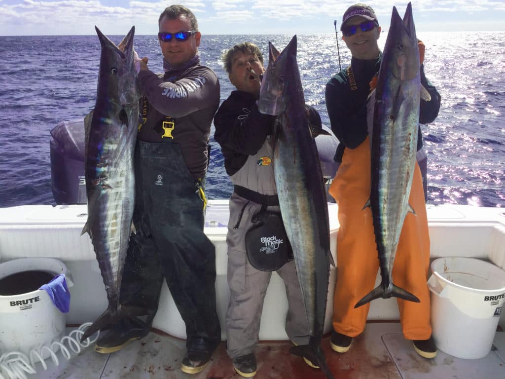 Wahoo fishing out of Venice, Louisiana - happy wahoo anglers