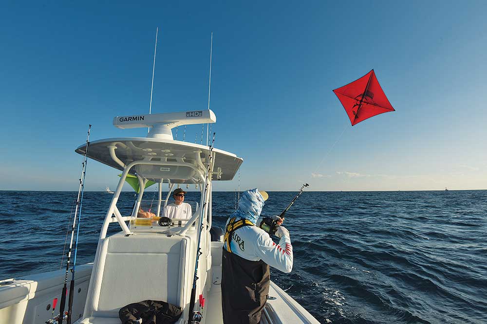 kite-fishing offshore