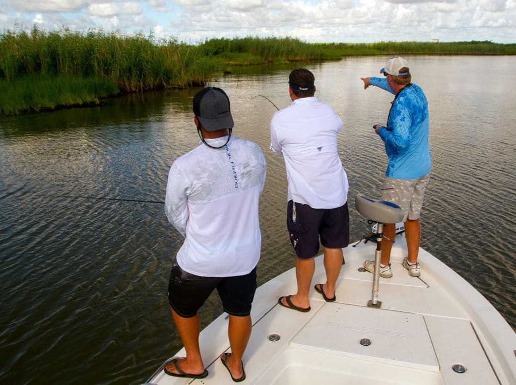 redfishing Roseau cane shorelines