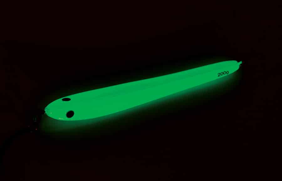 glowing vertical fishing jig tackle