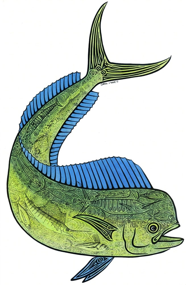 dolphinfish tribal artwork