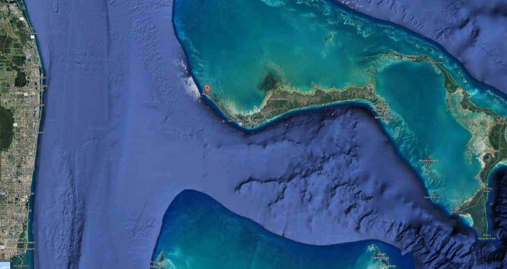 Grand Bahama Island fishing map