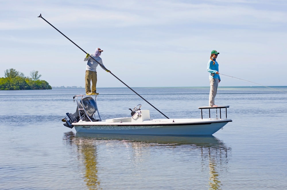 Maverick Boat Company technical poling skiff fishing boat