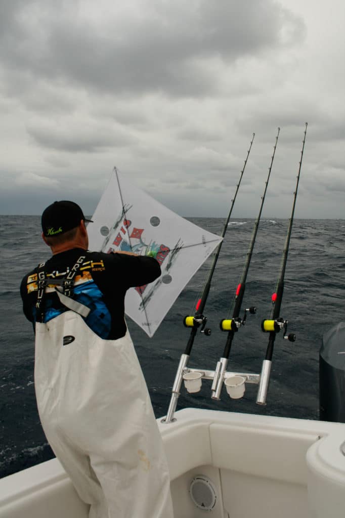 trident rod holders for kite-fishing