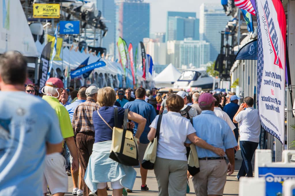 Crowds at the Miami International Boat Show