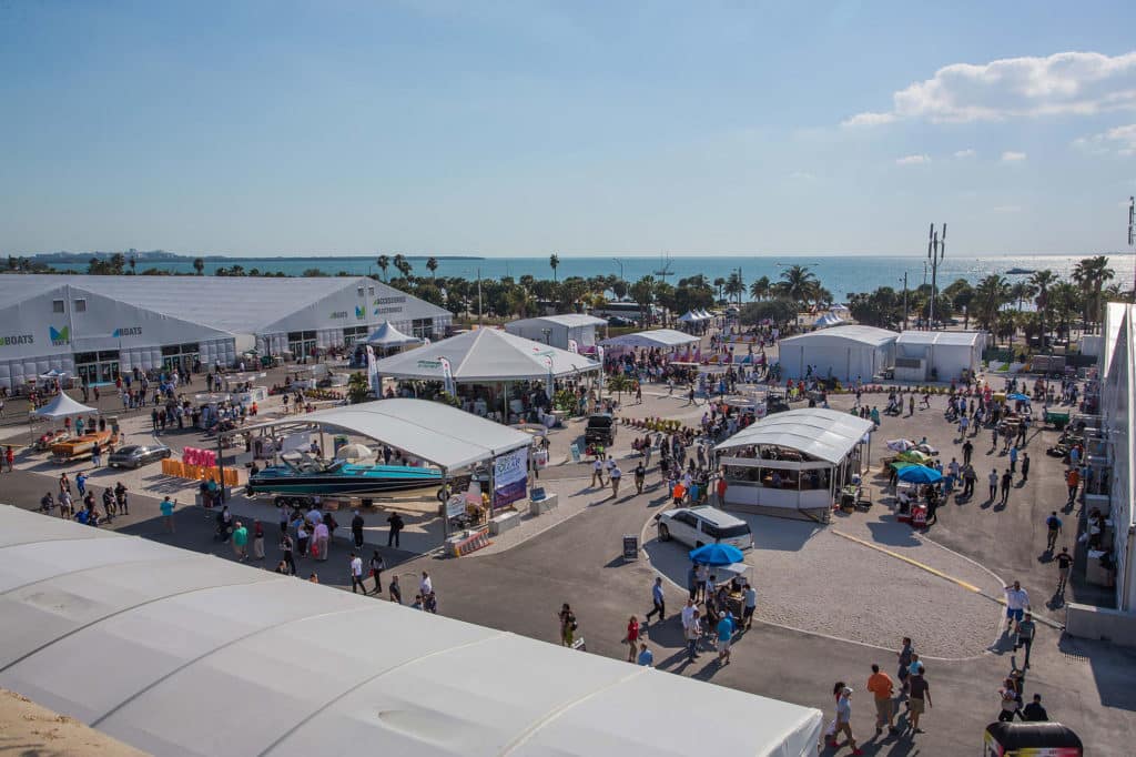 Miami International Boat Show Site Tents