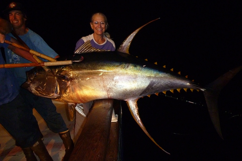 Nighttime Yellowfin Tuna Fishing