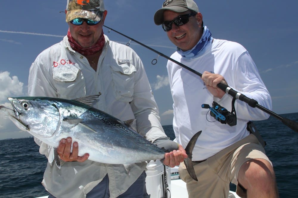 Anglers admire a lovely little tunny (false albacore) off Sebastian, Florida