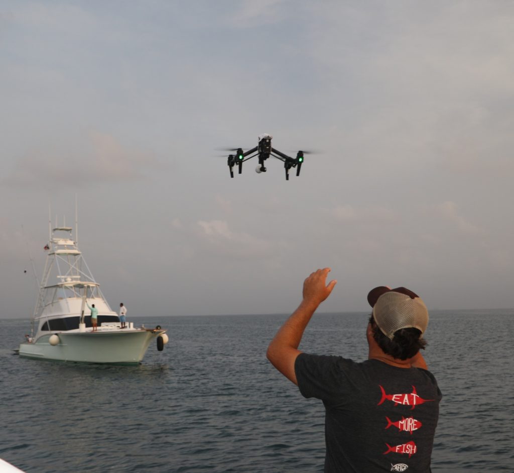 Drones and fishing - landing a drone on a boat