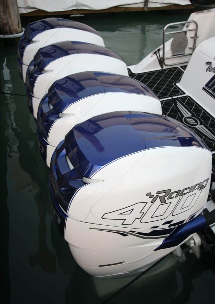 Mercury Racing 400 outboards on the 2017 Miami Boat Show