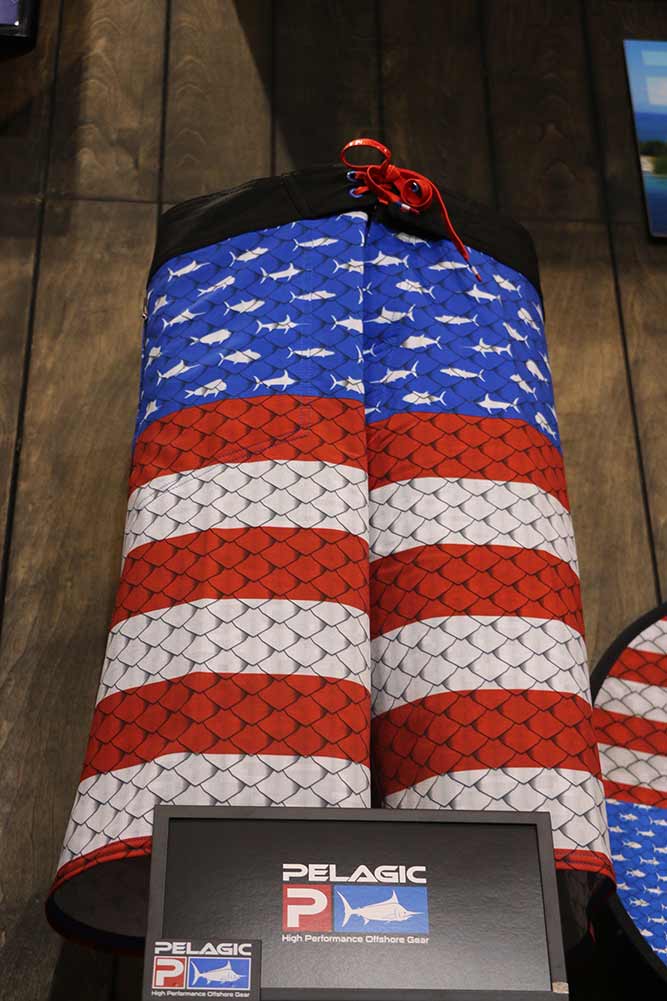 Pelagic Hydro-Lite USA patriotic fishing boardshorts