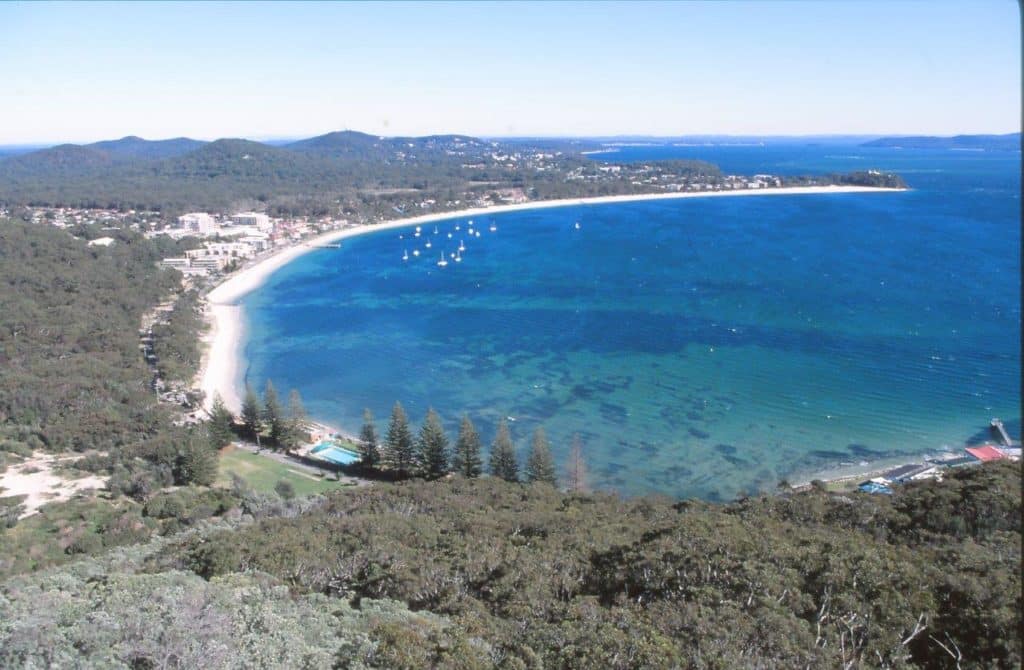 Australia marlin fishing at Port Stephens - Aerial view