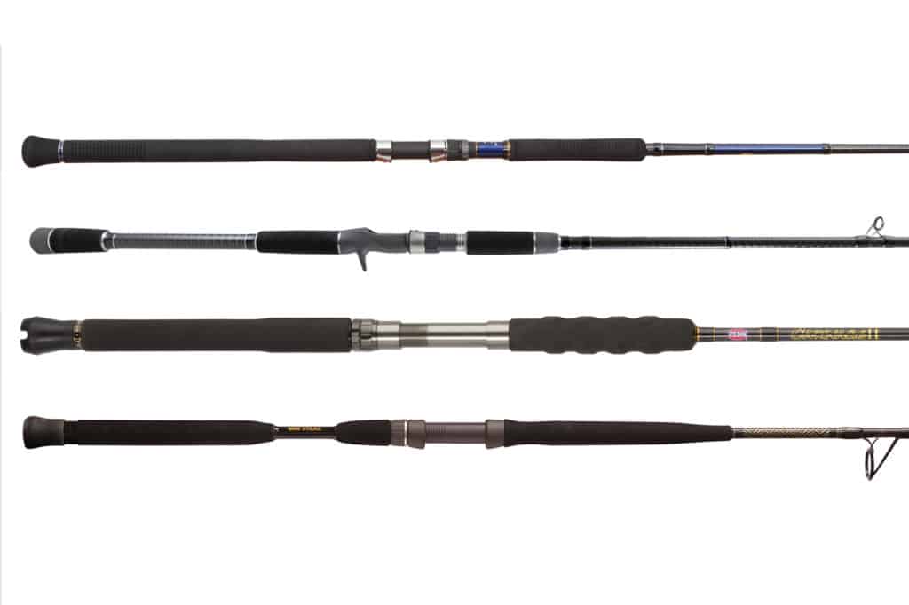 Short (stiff) rod, long line.