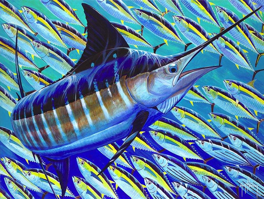 Guy Harvey painting running back