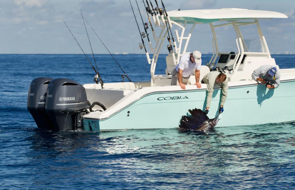 Cobia 296CC wide center console fishing boat