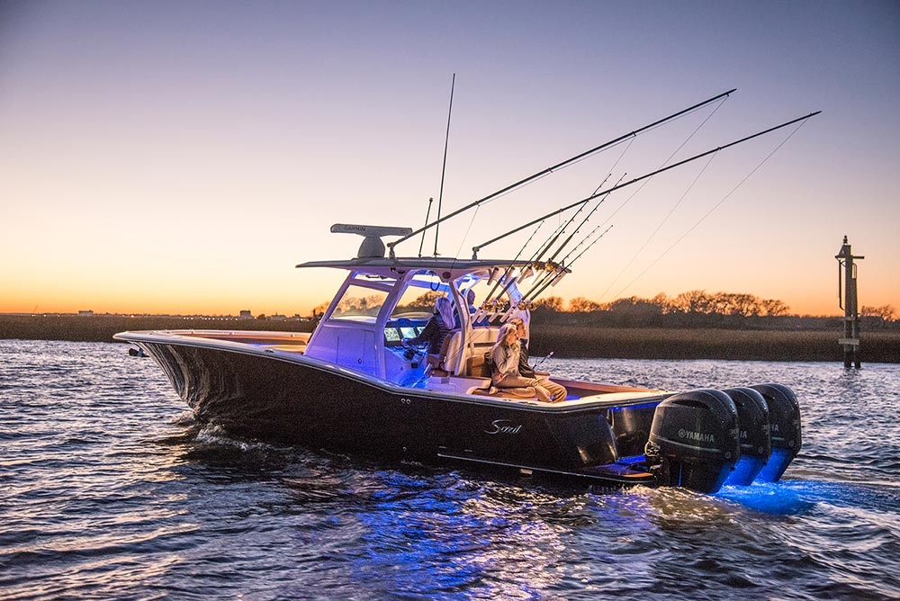 Scout 350 LXF saltwater fishing boat