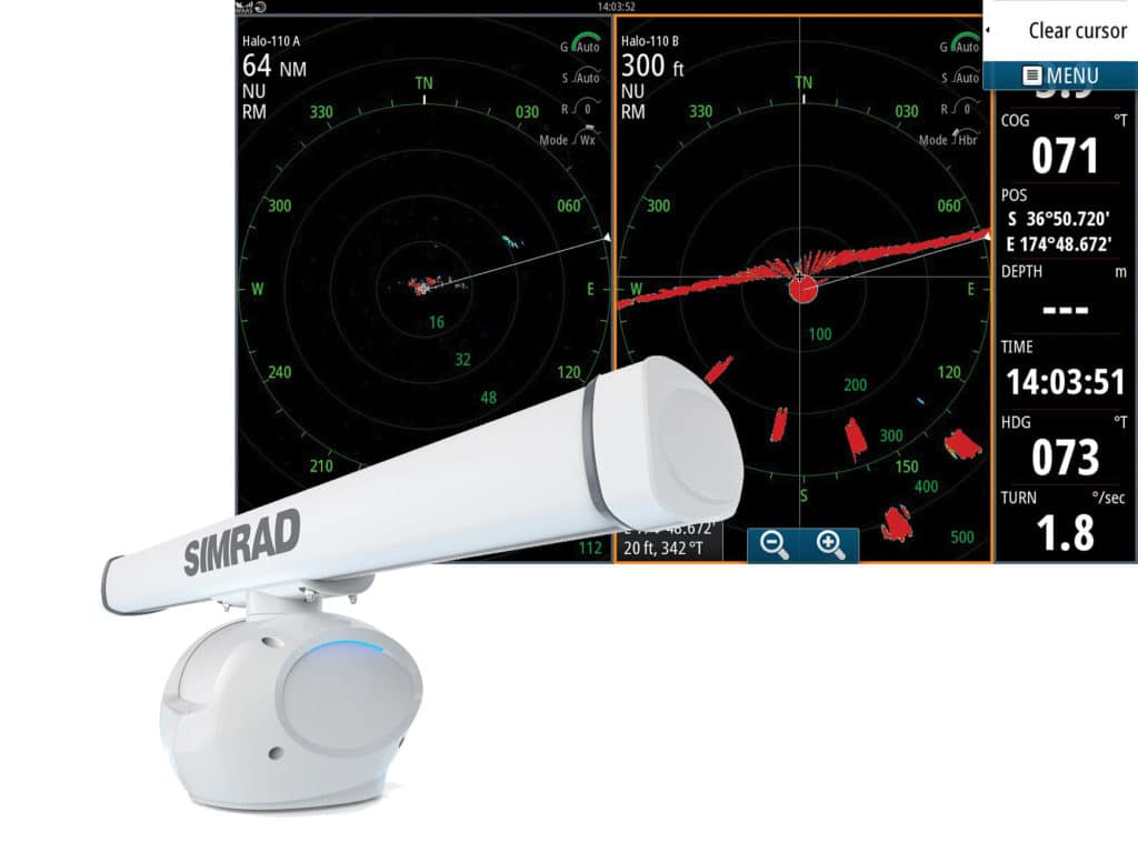 Simrad Halo Array and Screenshot