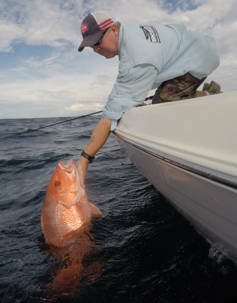 Fisherman Gulf red snapper recreational fishing