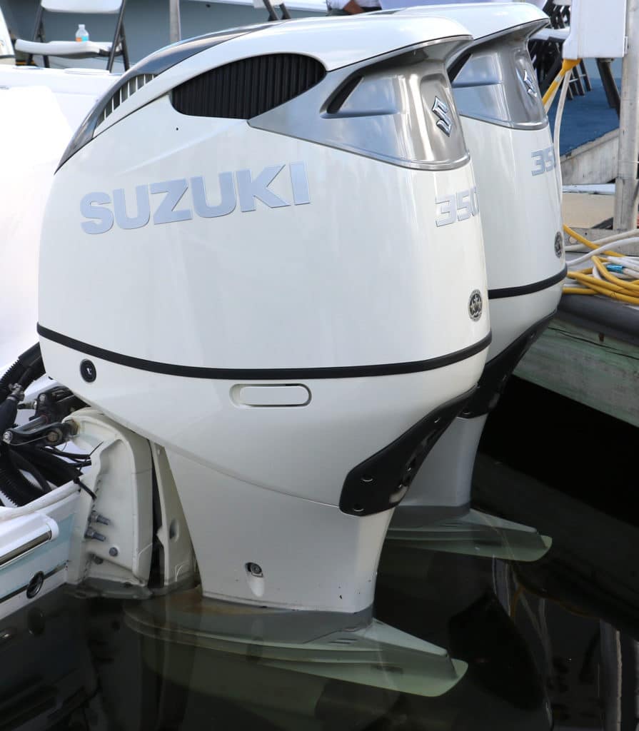 Suzuki Marine's DF350 outboard were in full force at FLIBS 2018.
