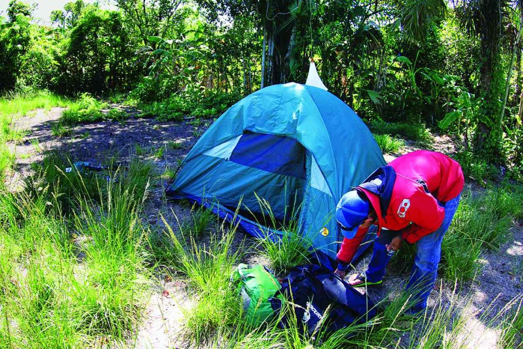 Camping fishing Everglades Florida