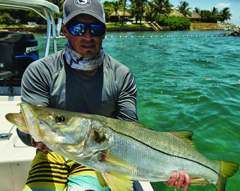 Strange Fishes from the Deep - algae growing on a large snook in Florida