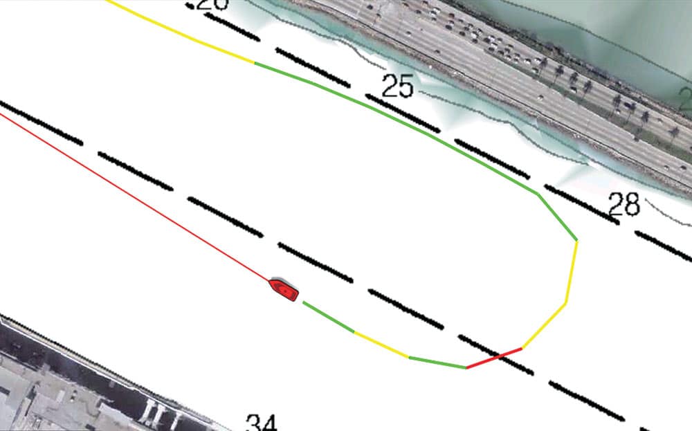 Furuno Tracks Change Color with Temperature