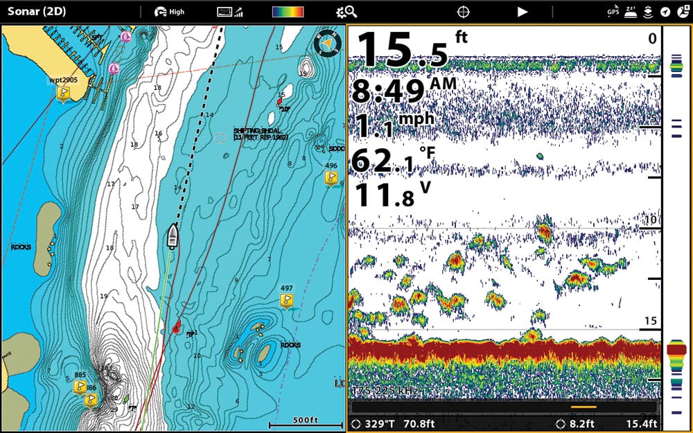 Trace Contour Lines for Trolling Motor