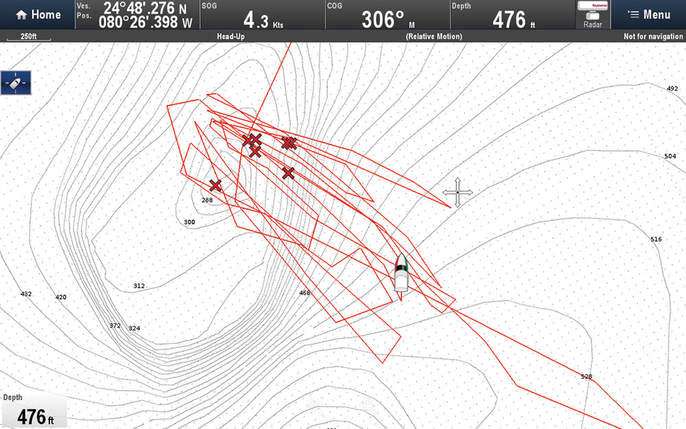 Raymarine Plotter Tracks