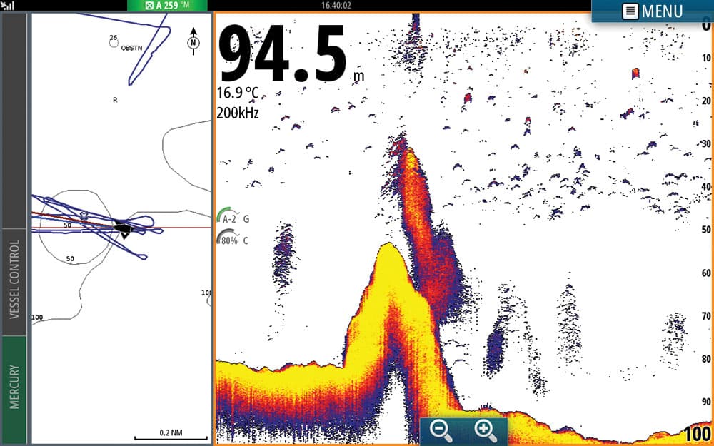 Simrad Tracks Over Structure