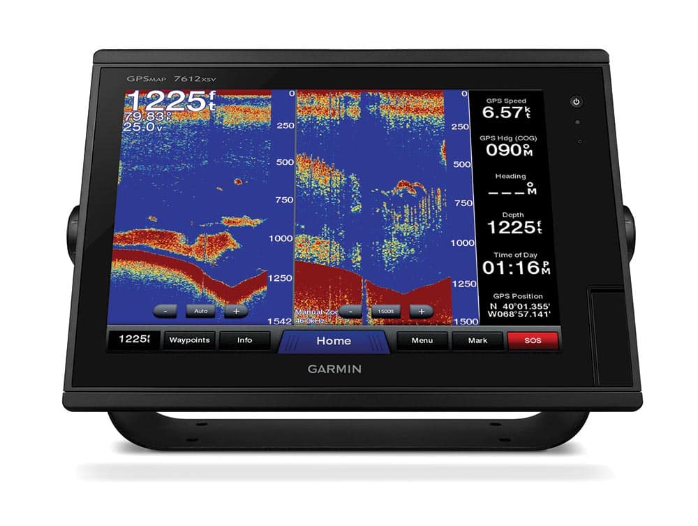 Garmin fish finder unit with chirp technology