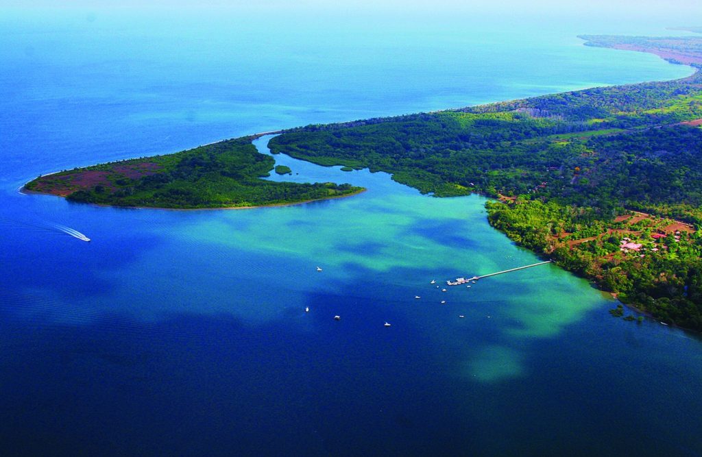 An aerial view of Crocodile Bay Resort in Costa Rica