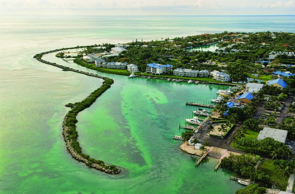 Hawks Cay Resort in Florida Keys aerial view