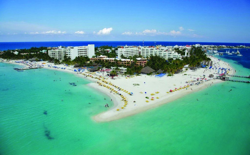 Isla Mujeres, Mexico, aerial view