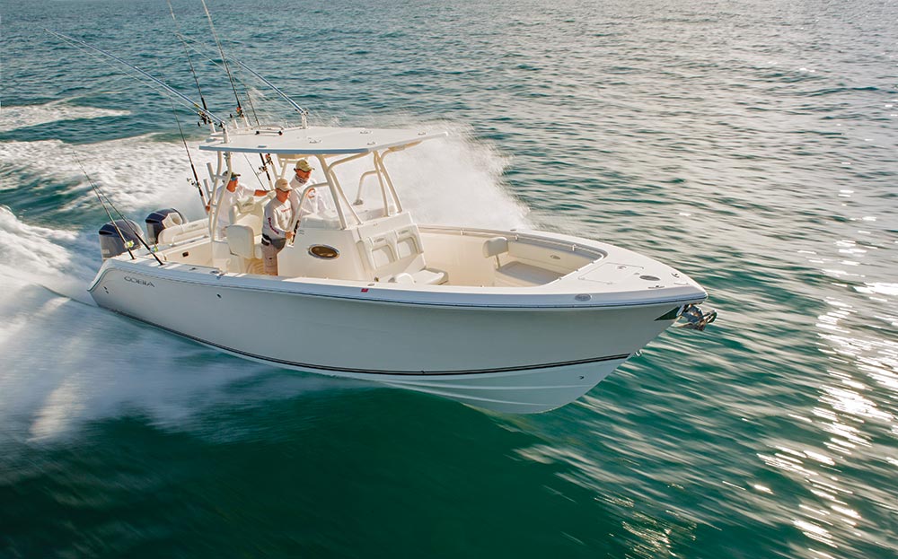 Cobia 296CC wide center console fishing boat