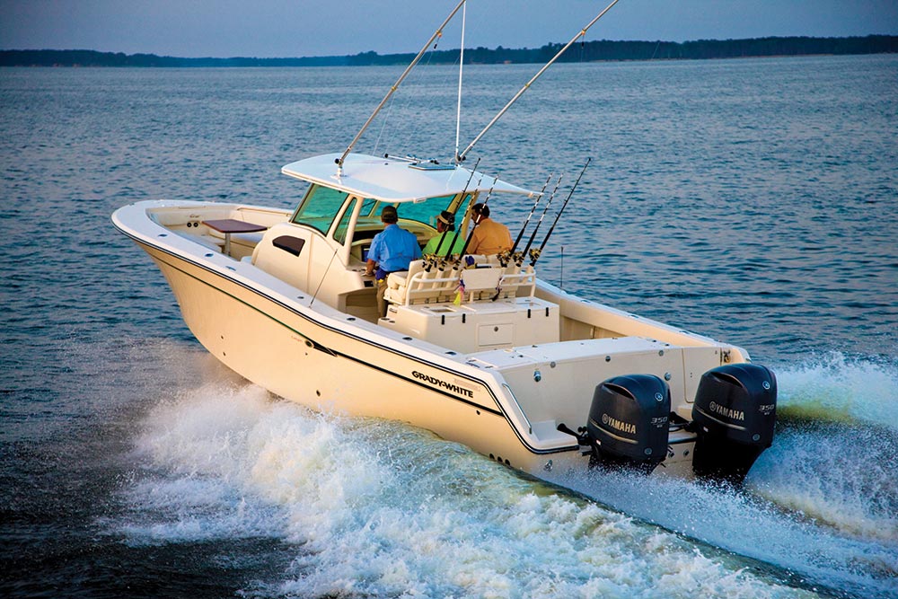 Grady-White Canyon 376 wide outboard powered fishing boat