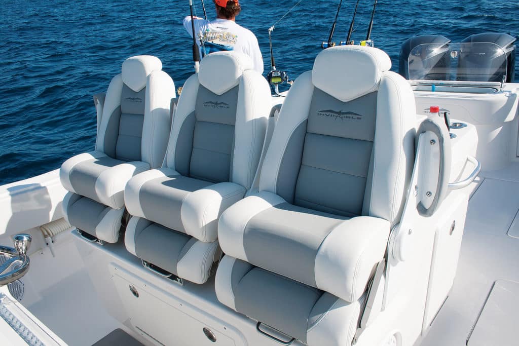 helm chairs on boats