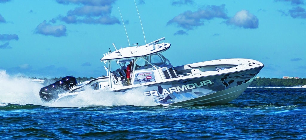 Yellowfin's new Carbon 39 weighs substantially less than the standard 39.