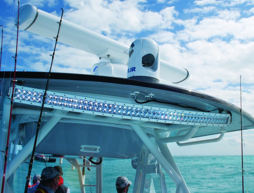 The hardtop on the Yellowfin Carbon 39 will support a host of antennas, sensors, lights and outriggers.