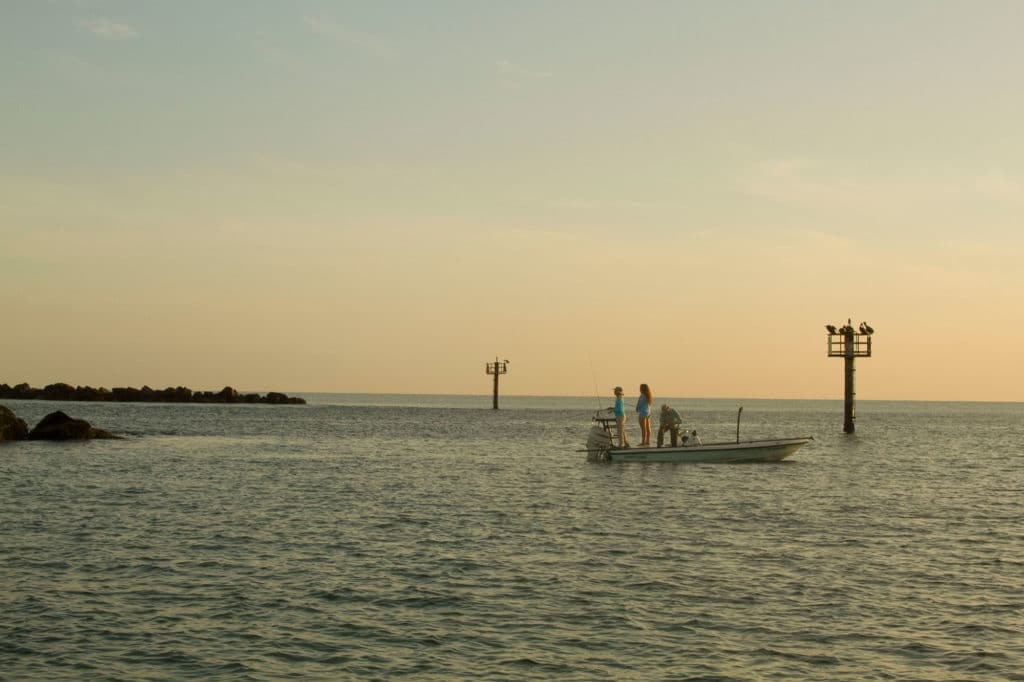 Redfish can stack up in and around inlets.