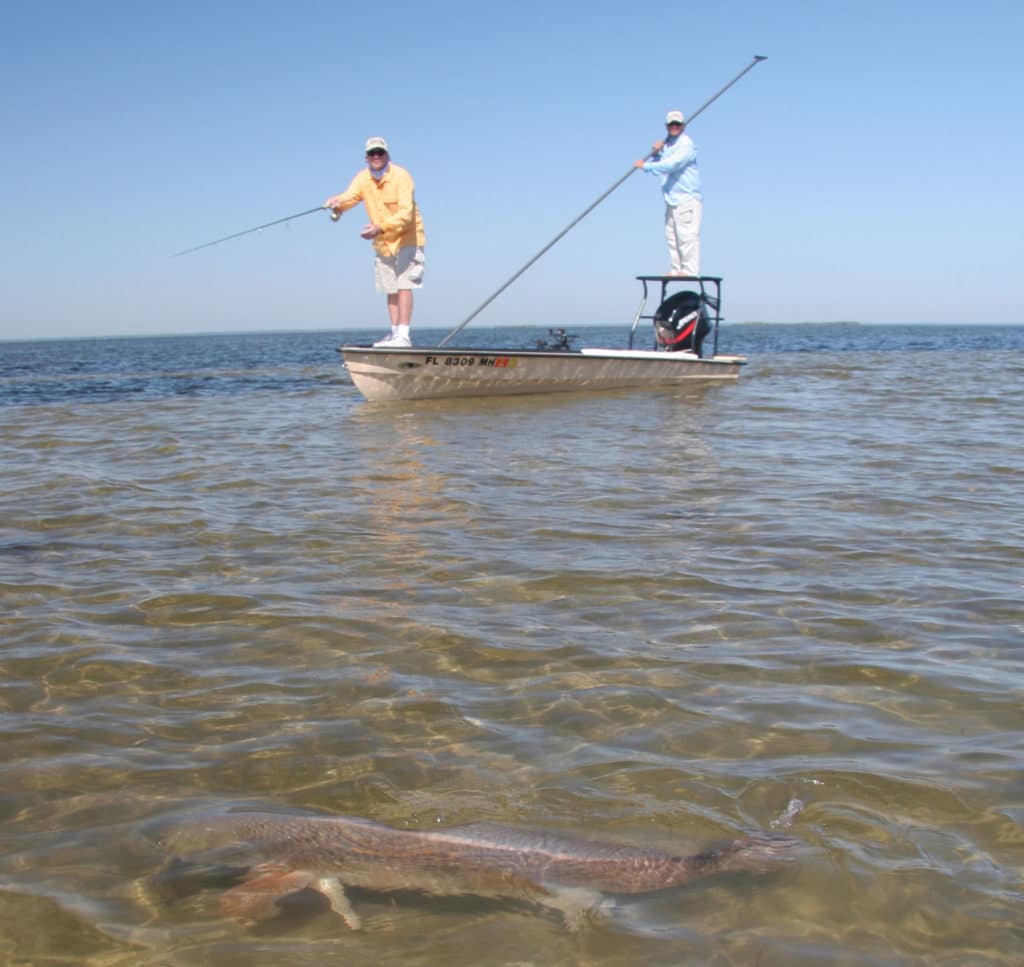 Sight-casting in shallow, clear water to feeding redfish is exciting.