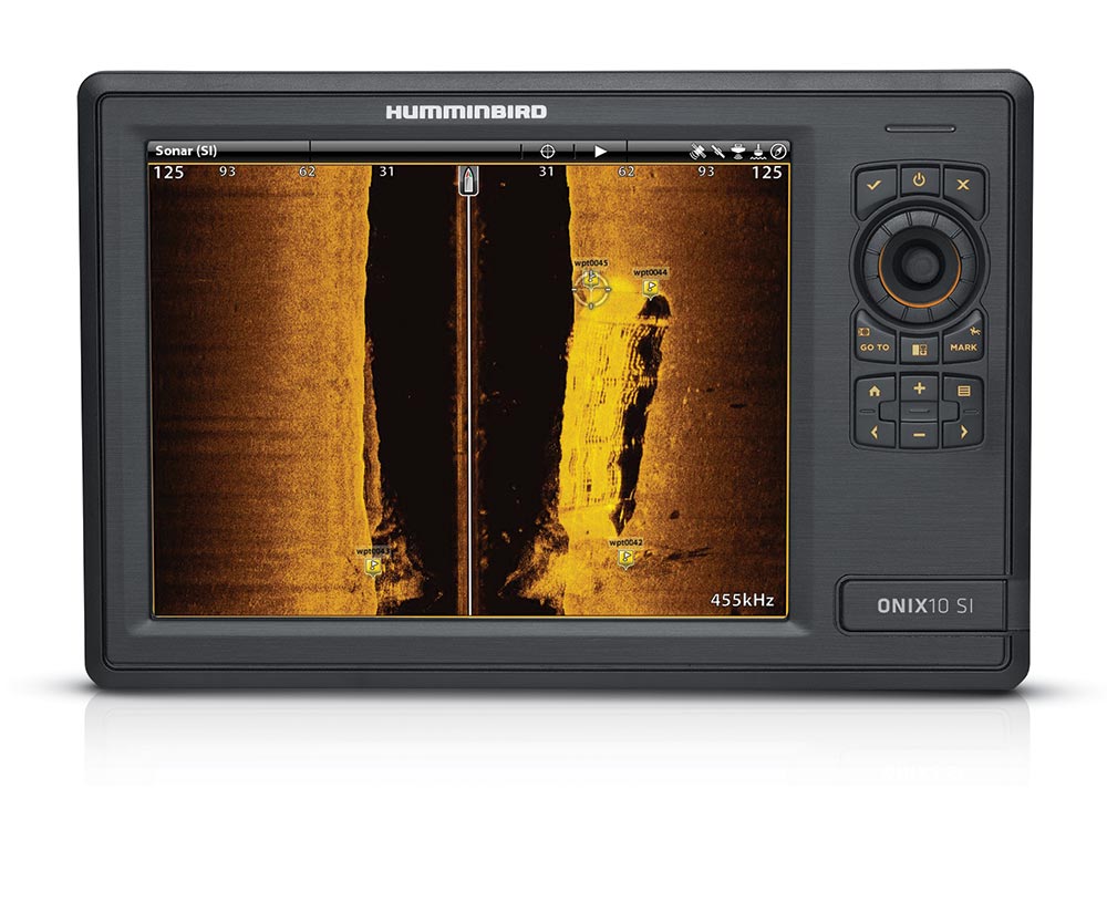 Humminbird Side-Imaging Waypoints fishfinder fishing display screen shot