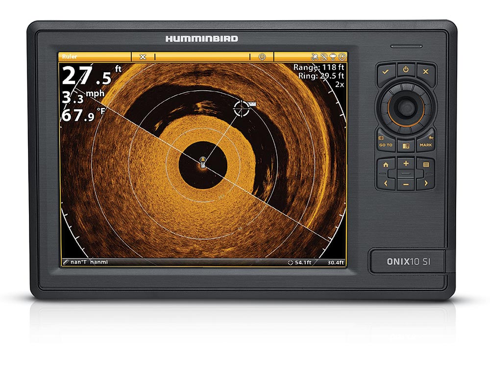 Humminbird 360 Measuring fishfinder fishing display screen shot