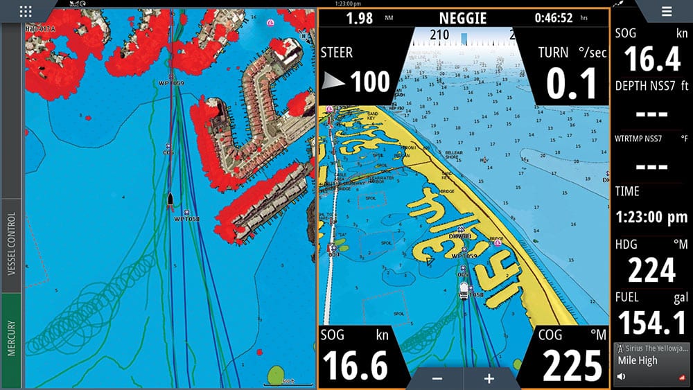 Simrad Track on Chart Plotter